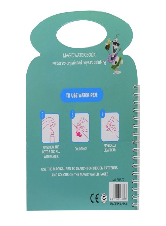 Asera Ice Princess Theme Reusable Magic Water Painting Book Magic Doodle Pen Kids Coloring Doodle Drawing Board Games Child Educational Toy Magic Book Water Painting for Kids (1Pc) - Image 5